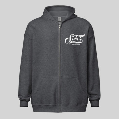 Sober Since Recovery Hoodie fit detail (view 9)