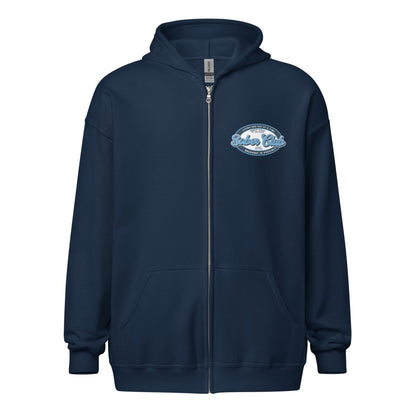 Sober Club Badge Left Chest Print Unisex Zip Recovery Hoodie packaging detail (view 8)
