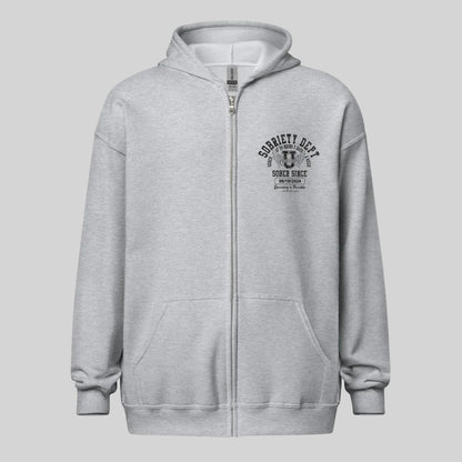 Sobriety Dept Zip Recovery Hoodie side view (view 36)