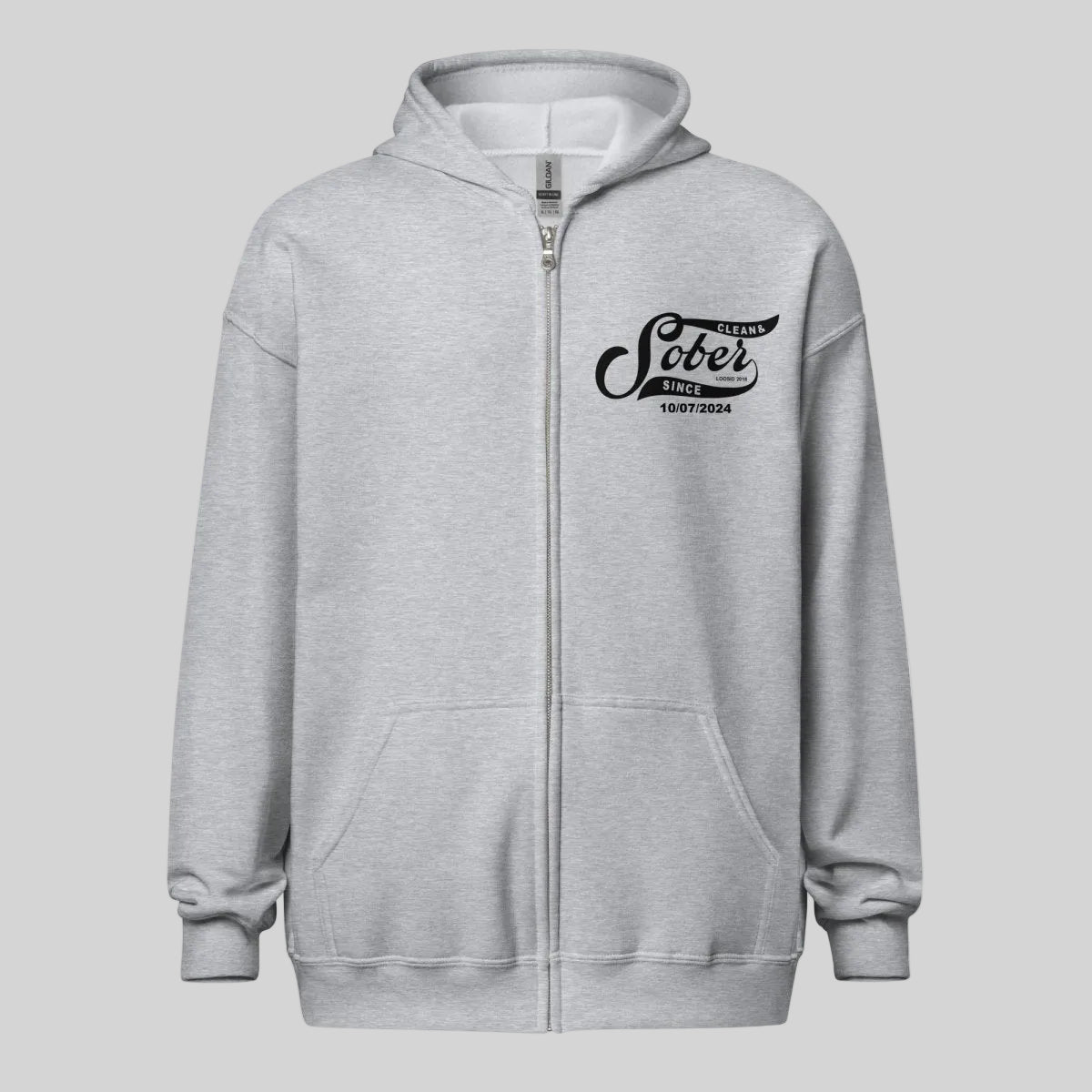 Sober Since Recovery Hoodie lifestyle view (view 15)