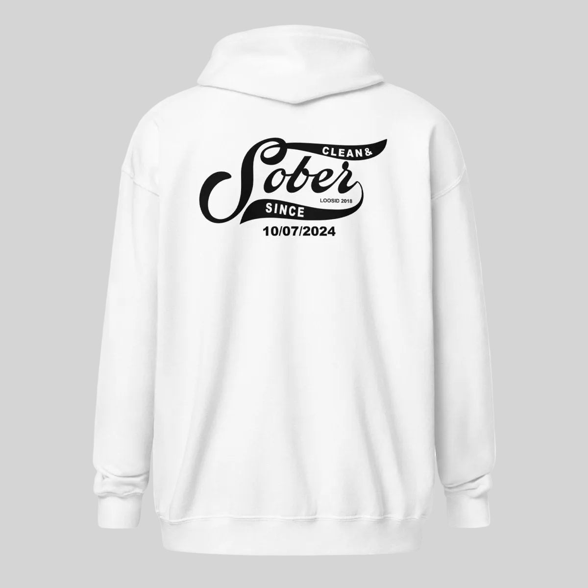 Sober Since Recovery Hoodie side view (view 16)