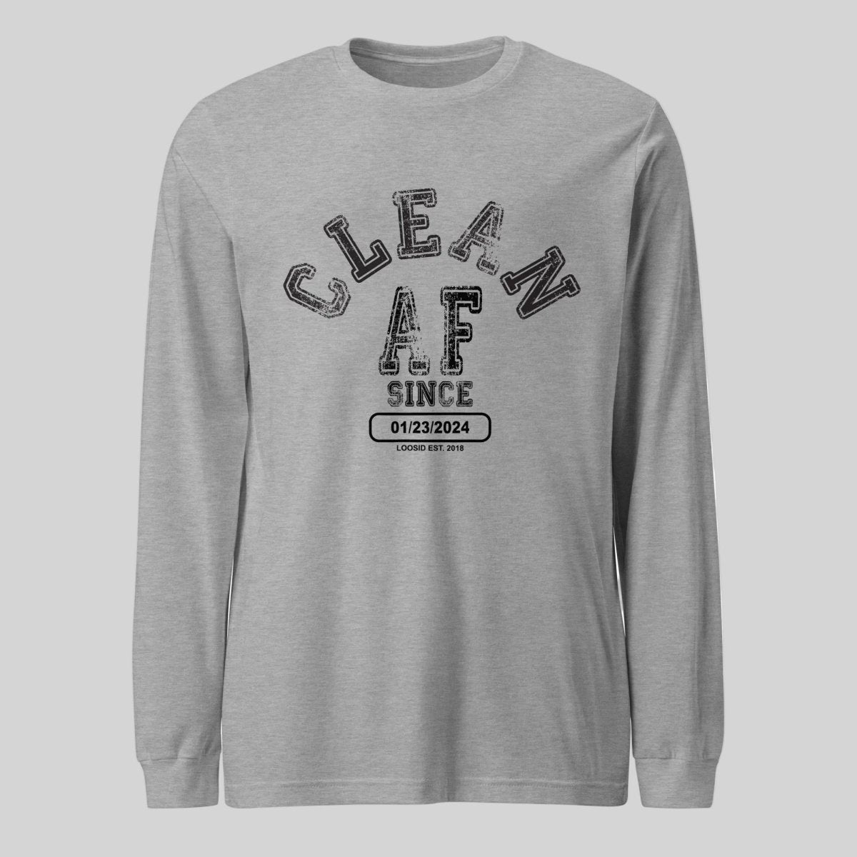 Clean AF Since Long Sleeve Sober T Shirt fit detail (view 19)