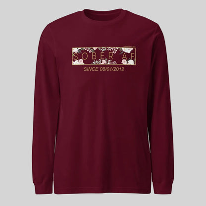 Sober AF Flower Long Sleeve Sober T Shirt featuring the design (view 11)