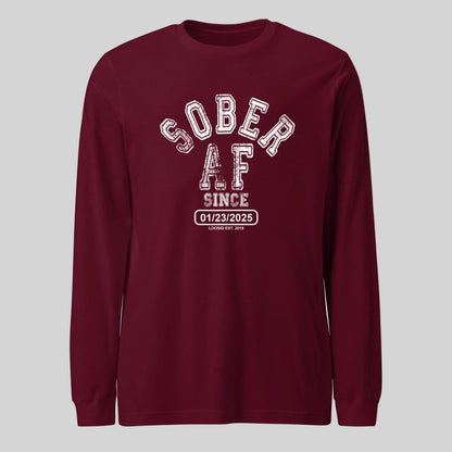 Sober AF Long Sleeve Sober T Shirt product photo (view 10)