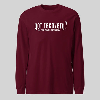 Got Recovery Long Sleeve Sober T Shirt featuring the design (view 11)