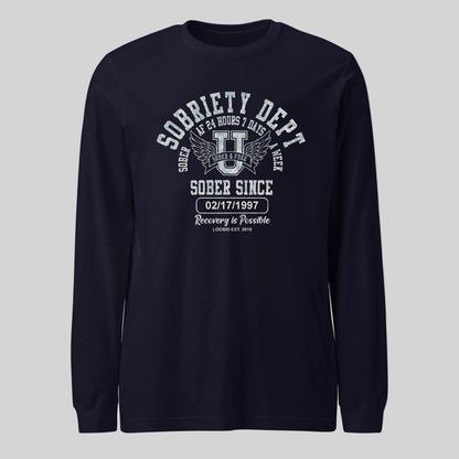 Sobriety Dept 24 7 Long Sleeve Sober T Shirt side view (view 6)