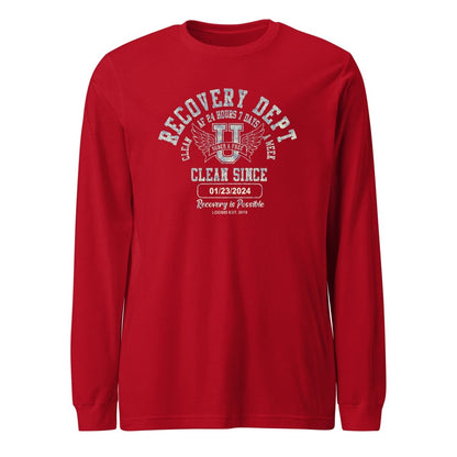 Recovery Dept 24 7 Long Sleeve Sober T Shirt lifestyle view (view 15)