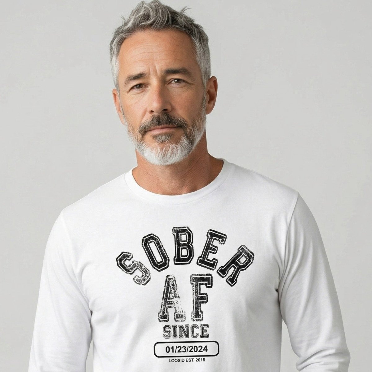 Sober AF Since Long Sleeve Sober T Shirt graphic detail (view 24)