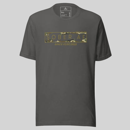 Sober AF Camo Sober T Shirt graphic detail (view 14)