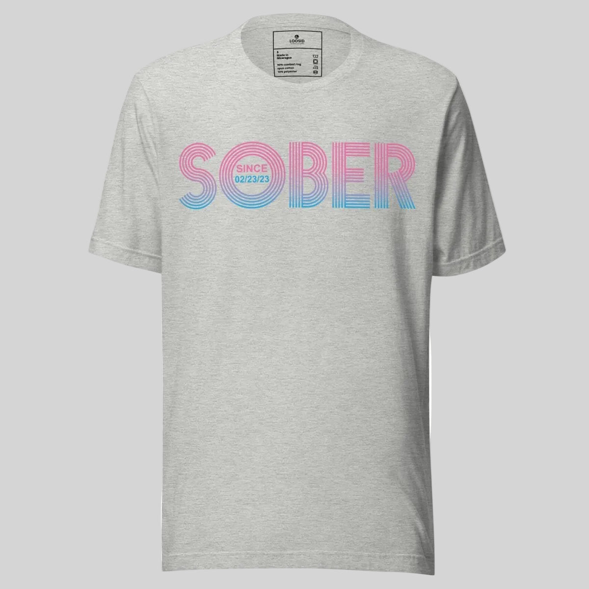 Retro Sober Since Sober T Shirt graphic detail (view 14)
