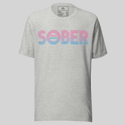 Retro Sober Since Sober T Shirt graphic detail (view 14)