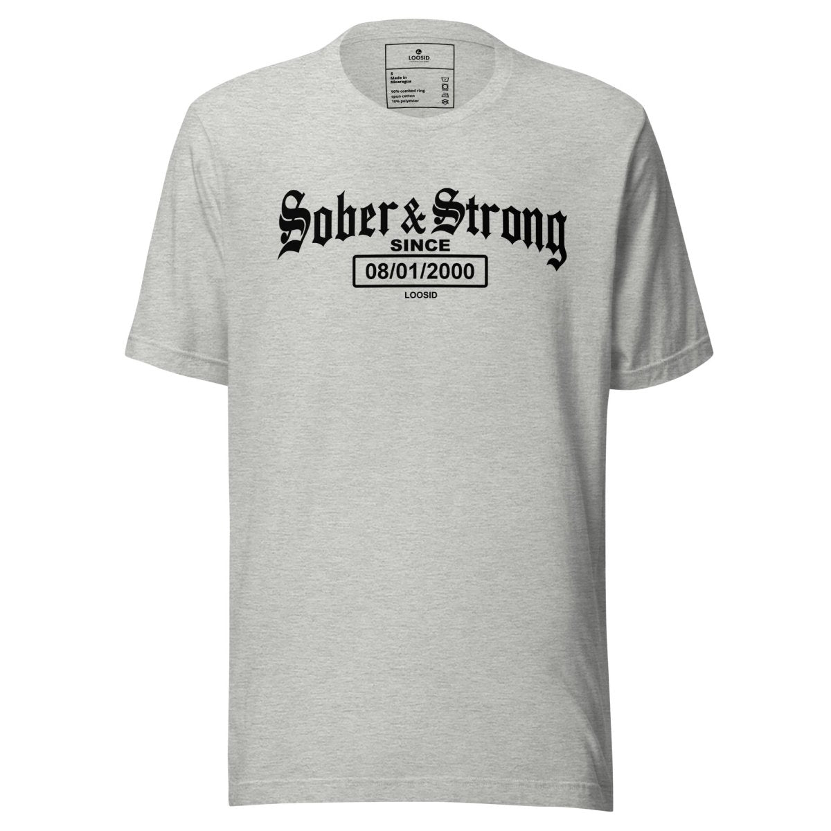 Old School Sober & Strong Sober T Shirt packaging detail (view 18)