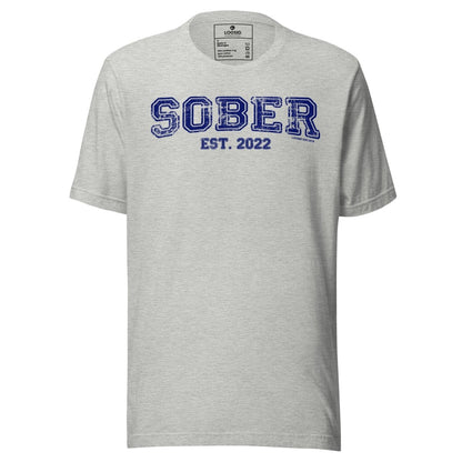 Sober Est. Year w Personalized Sobriety Year Sober T Shirt lifestyle view (view 5)