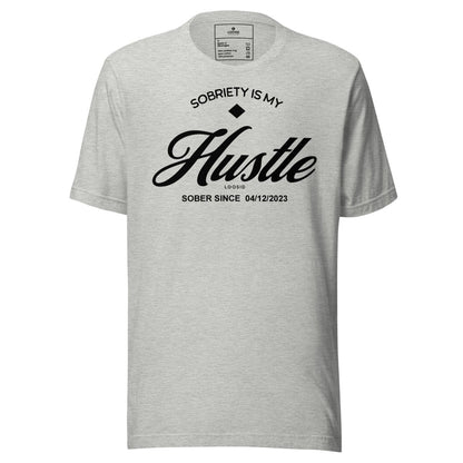 Hustle Men's Relaxed w Personalize Sober Date Sober T Shirt packaging detail (view 8)