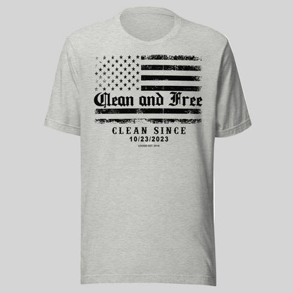 Clean and Free Sober T Shirt close-up view (view 12)