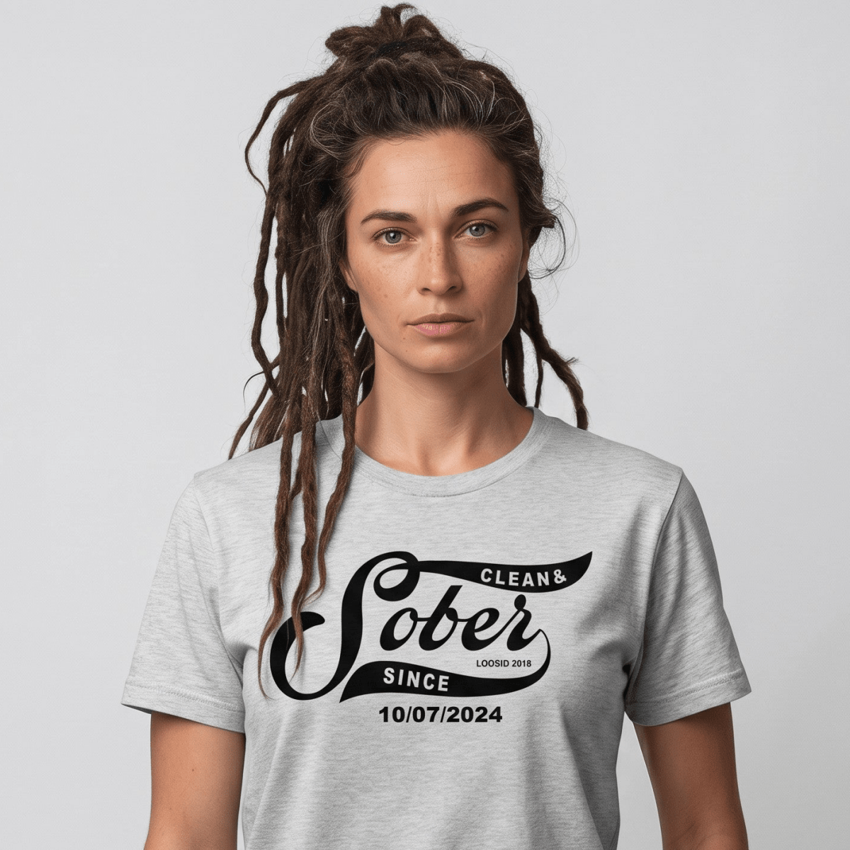 Sober Since Sober T Shirt featuring the design (view 11)