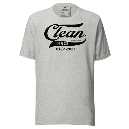 Clean Since Sober T Shirt close-up view (view 22)