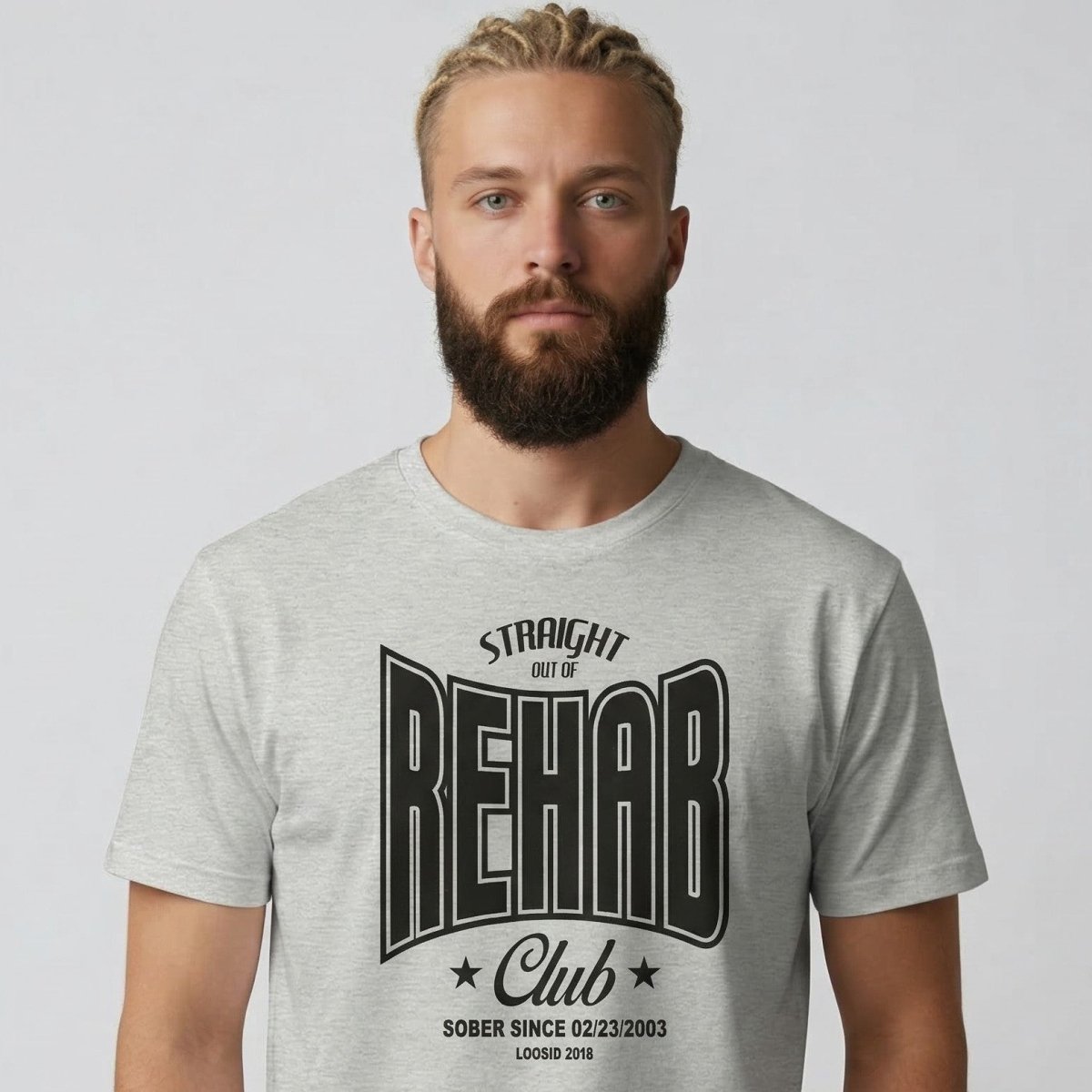 Rehab Sober T Shirt back view (view 27)