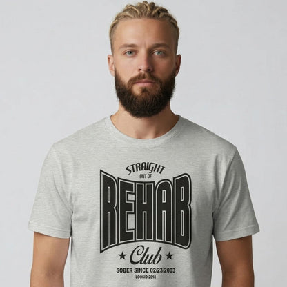Rehab Sober T Shirt back view (view 27)