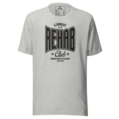 Rehab Sober T Shirt flat lay styled image (view 3)