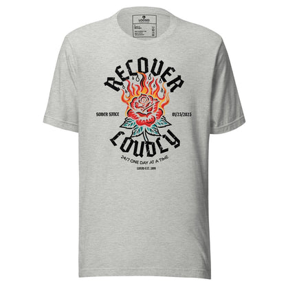 Recover Loudly Sober T Shirt packaging detail (view 18)