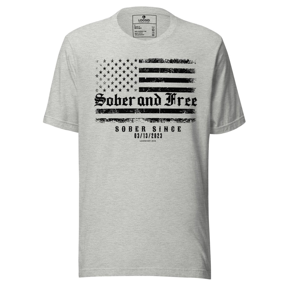 Sober and Free Sober T Shirt packaging detail (view 18)