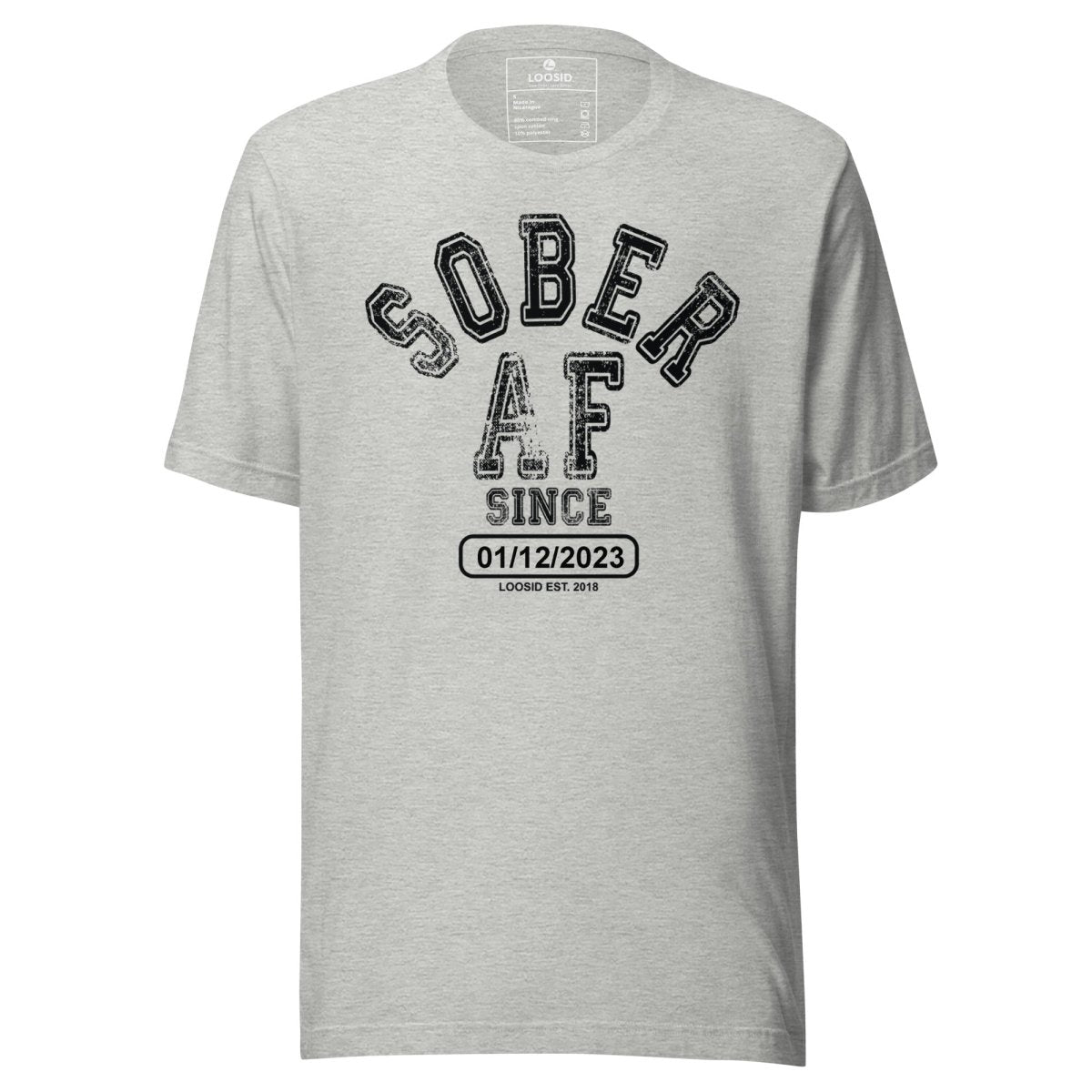 Sober AF Since Sober Sober T Shirt graphic detail (view 14)