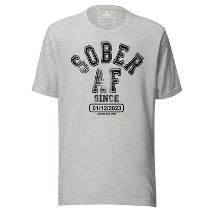 Sober AF Since Sober Sober T Shirt graphic detail (view 14)