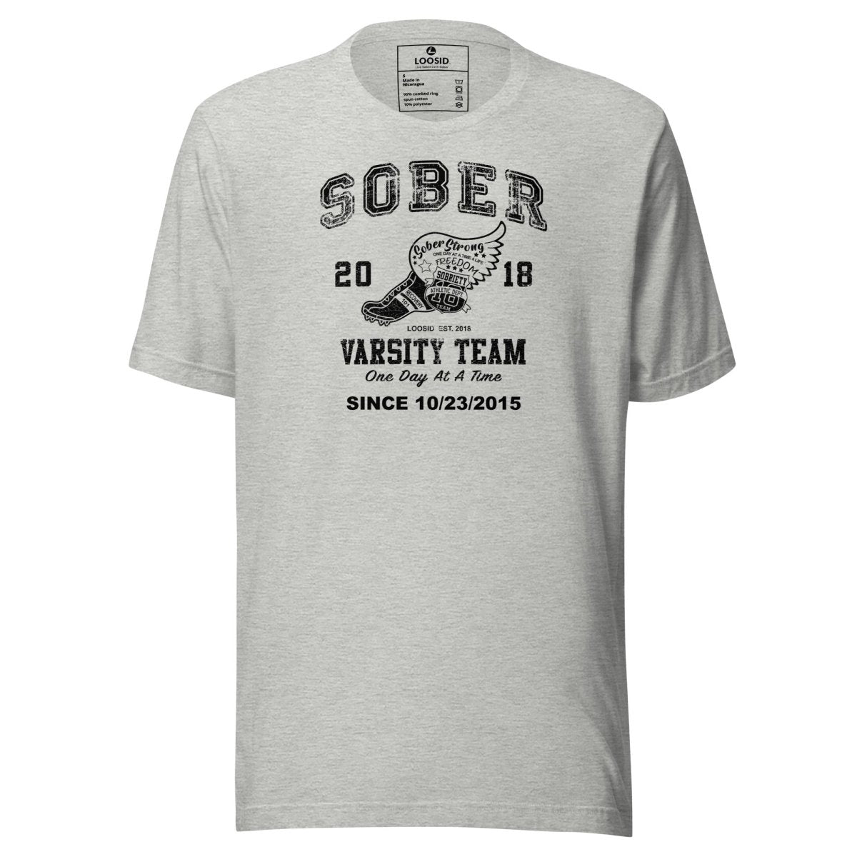 Sober Varsity Sober T Shirt featuring the design (view 11)