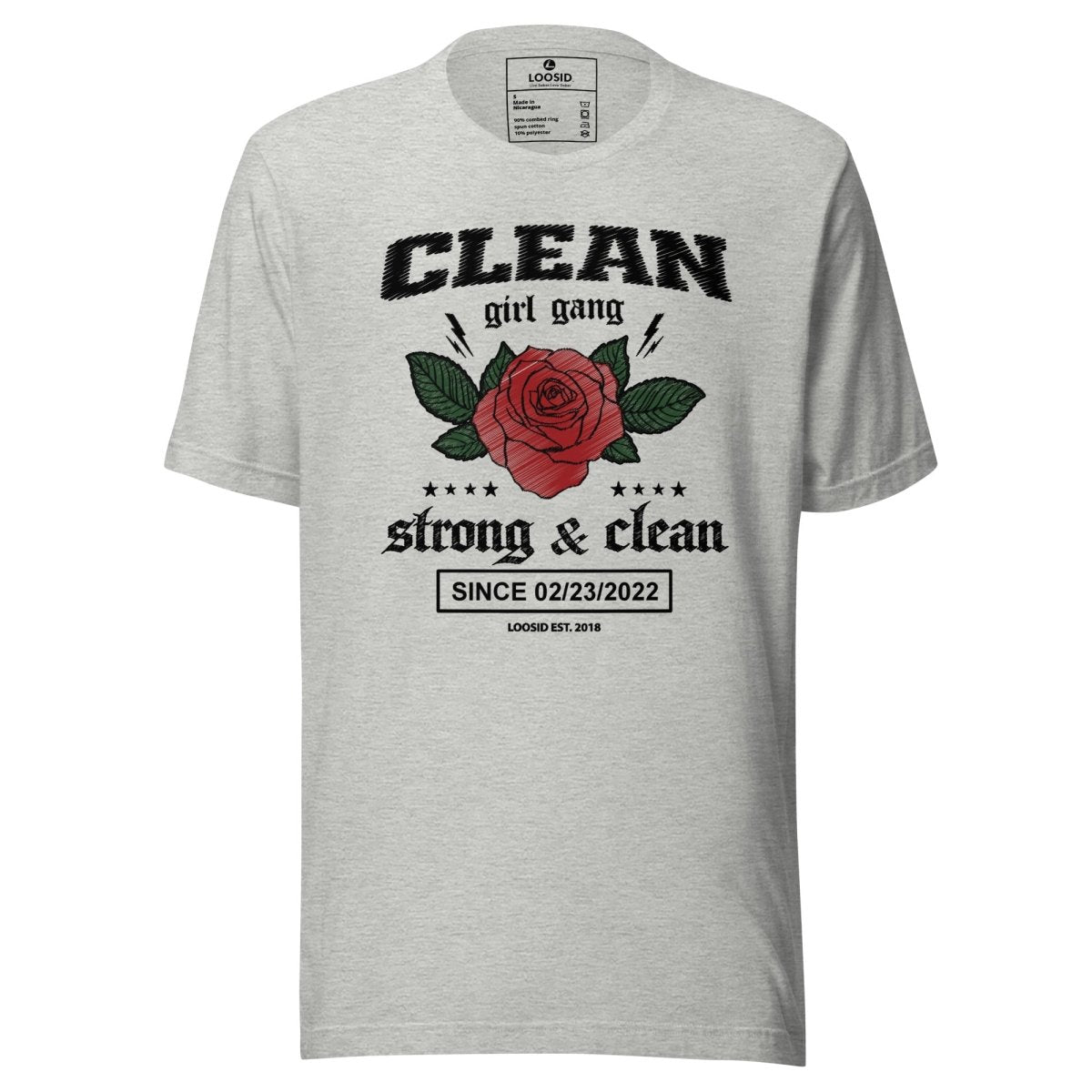 Clean Girl Gang Strong & Clean Sober T Shirt product photo (view 20)
