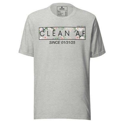 Clean AF Flower Sober T Shirt featuring the design (view 11)