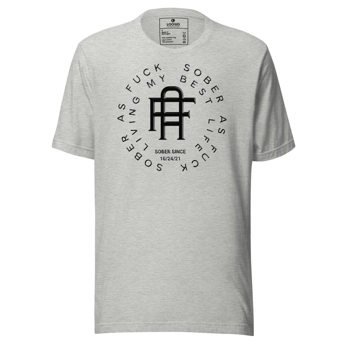 Living My Best Life Sober T Shirt back view (view 17)