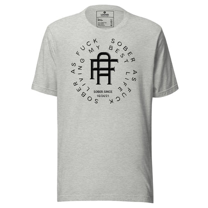 Living My Best Life Sober T Shirt back view (view 17)