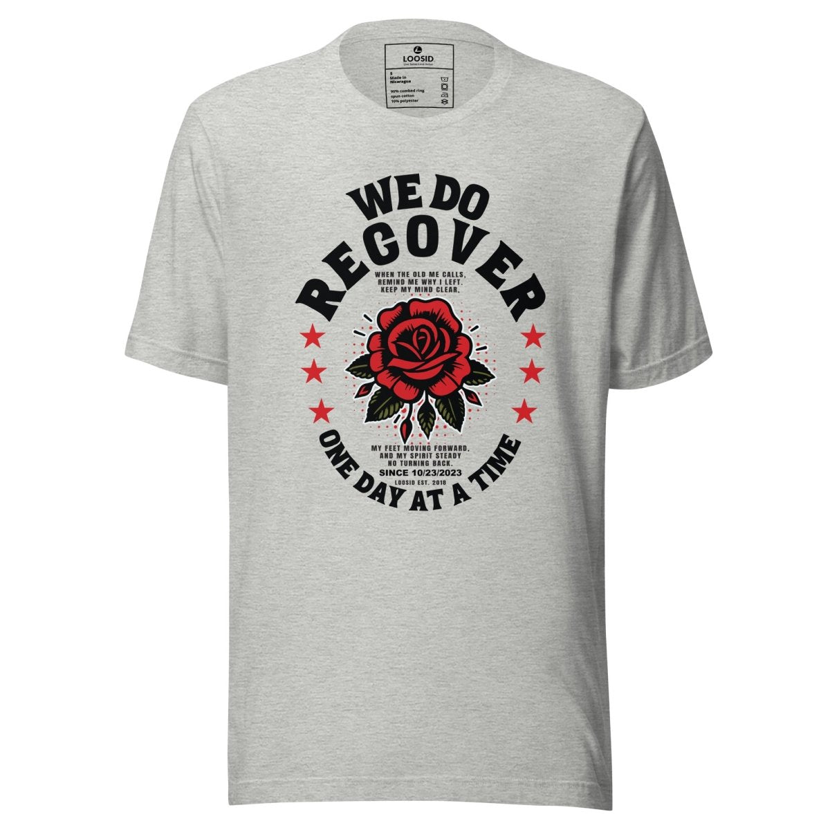 We Do Recover Sober T Shirt graphic detail (view 14)