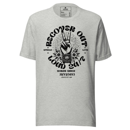 Recover Out Loud Sober T Shirt packaging detail (view 18)