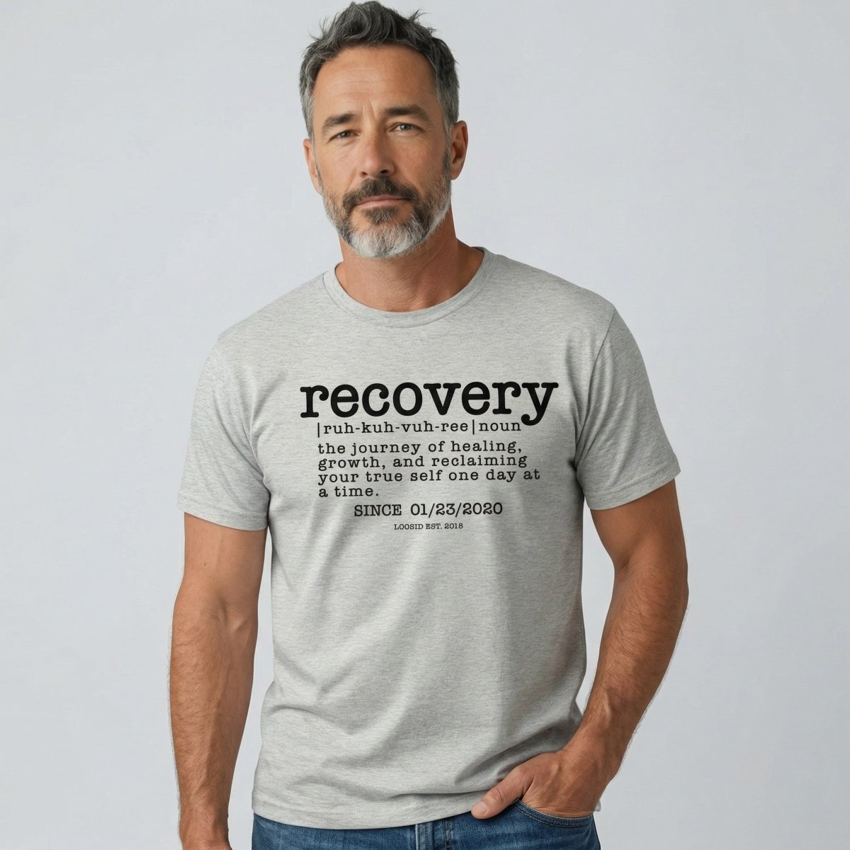 Recovery definition men Sober T Shirt lifestyle view (view 25)