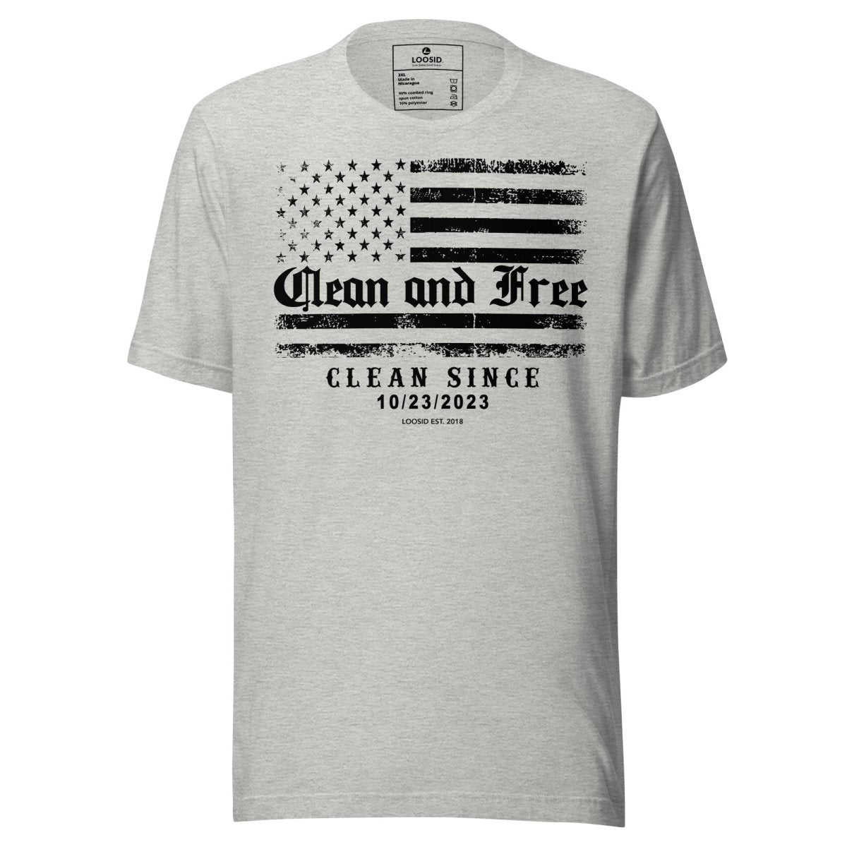 Clean and Free Sober T Shirt graphic detail (view 14)