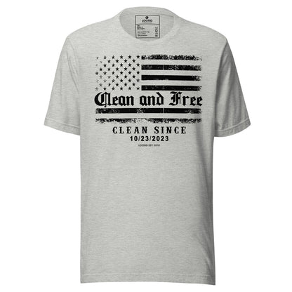 Clean and Free Sober T Shirt graphic detail (view 14)