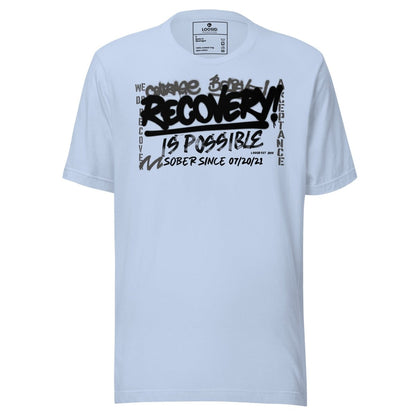 Loosid Recovery Is Possible Sober T Shirt featuring the design
