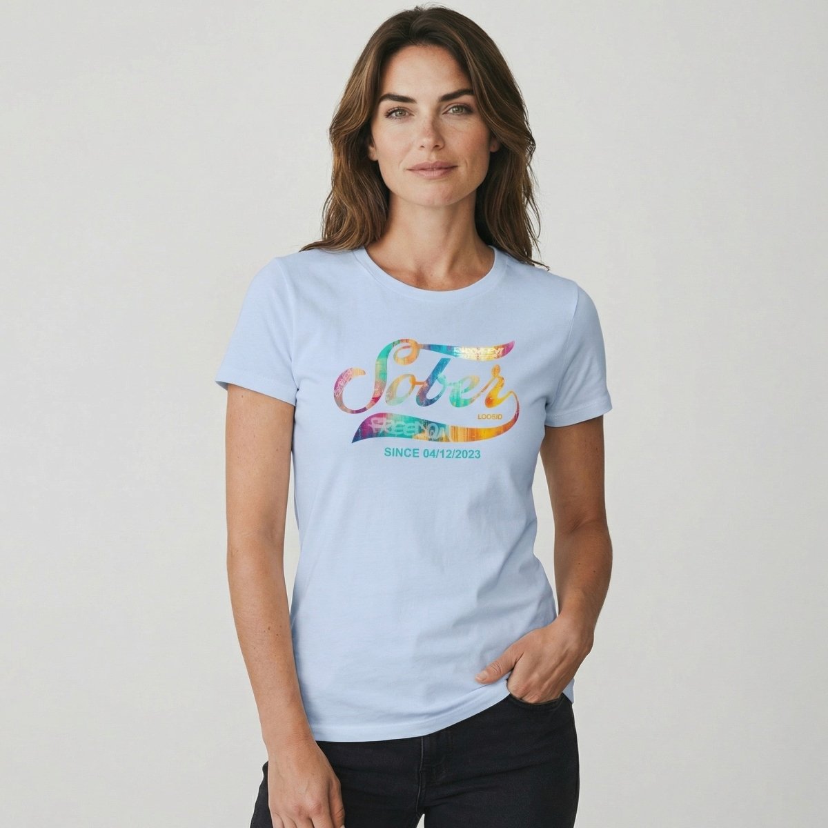 Recovery Sober Since Sober Sober T Shirt lifestyle view (view 25)