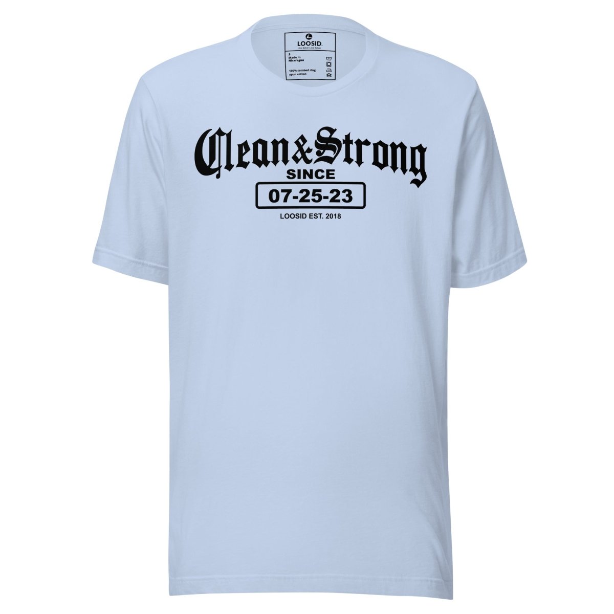 Clean & Strong Sober Sober T Shirt back view (view 17)