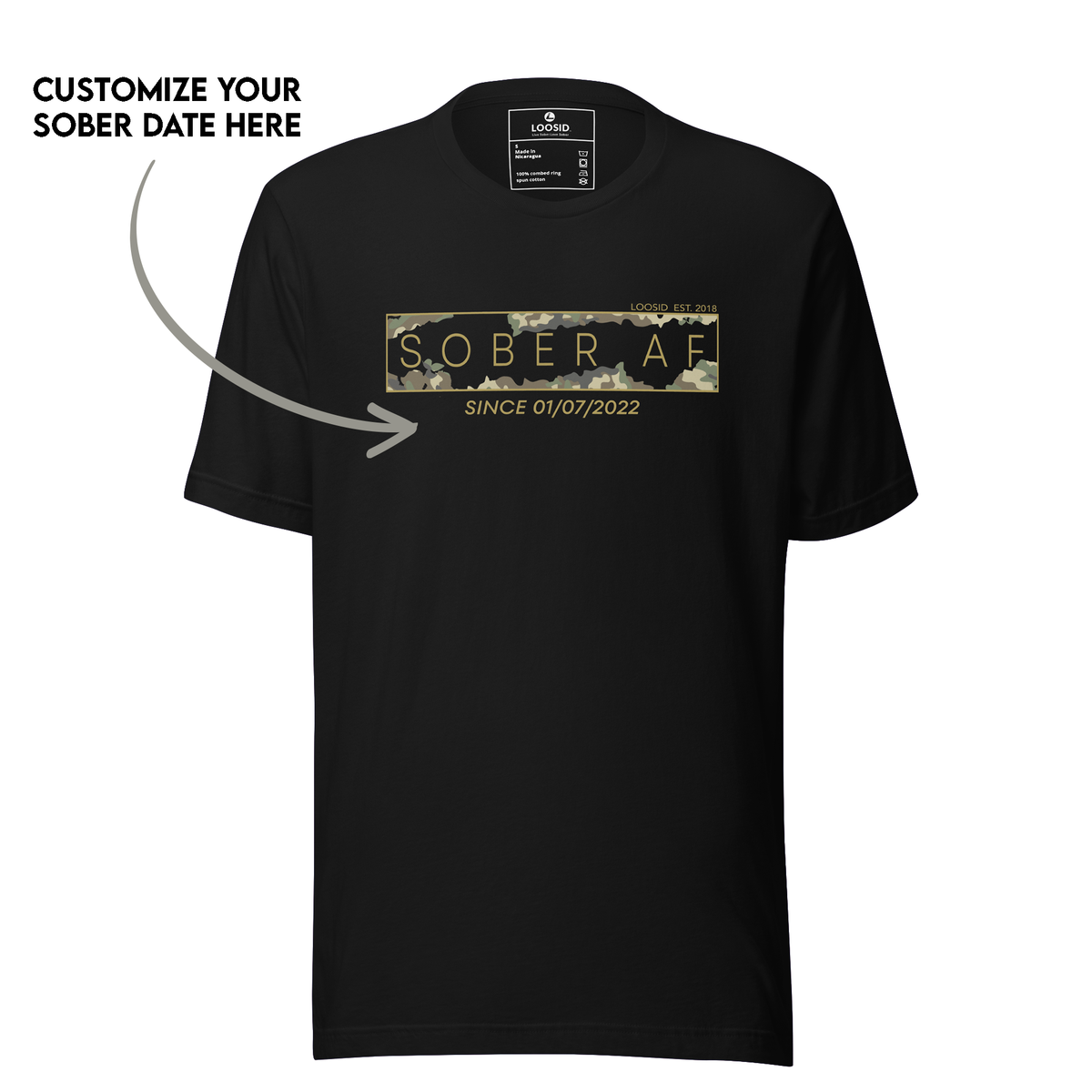 Personalized Sober T Shirt honoring recovery and resilience