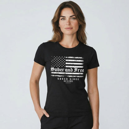 Sober and Free Sober T Shirt lifestyle view (view 5)