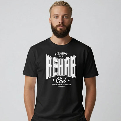 Rehab Sober T Shirt graphic detail (view 4)