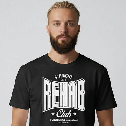 Rehab Sober T Shirt graphic detail (view 4)