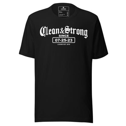 Clean & Strong Sober Sober T Shirt lifestyle view (view 5)