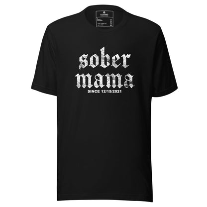 Sober Mama Sober T Shirt flat lay styled image (view 3)