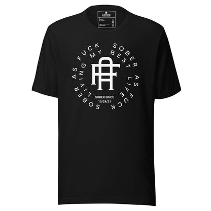 Living My Best Life Sober T Shirt lifestyle view (view 5)