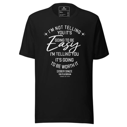 I'm Not telling Sober T Shirt flat lay styled image (view 3)