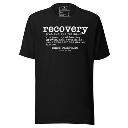 Recovery definition women Sober T Shirt graphic detail (view 4)